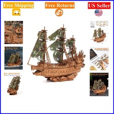 3D Wooden Flying Dutchman Pirate Ship Kit for Adults - Expert Assembly
