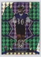 2022 Panini Mosaic Rookies Green Mosaic Prizm Tyler Badie #354 0x1