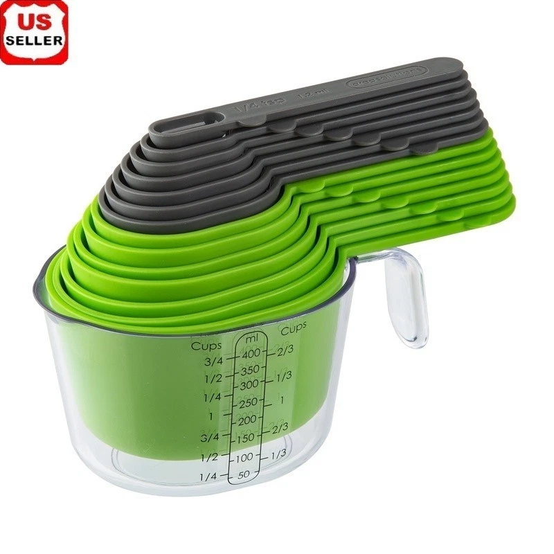 Magnetic Measuring Set 15 Piece Kitchen Cups Spoons BPA Free Dishwasher Safe New