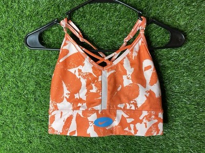 Nike Indy Icon Clash Orange Sports Bra Dri-FIT Marble Size Small DM0668-817