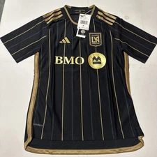 Medium Adidas Youth LAFC Home Jersey 23/24 Size 11-12Y/152 Black Gold BMO Shirt