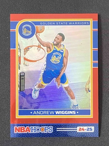 Andrew Wiggins 2024-25 Panini NBA Hoops Premium Red Prizm /99 #59