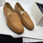Gravati Neiman Marcus Camel Ostrich Leather Loafers Women’s 10.5 Italy — photo 1