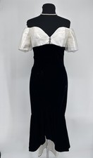 Vintage Jessica McClintock Gunne Sax Dress Womens 7/8 Off Shoulder Prom Gown 90s