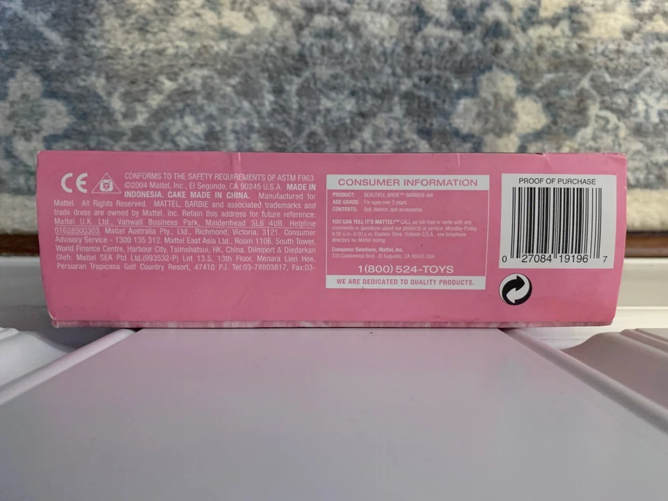 Rara muñeca Barbie hermosa novia 2004 - versión afroamericana G9072 NUEVA Foto 3 de 4