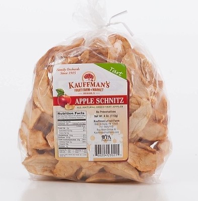 Kauffman Orchards Homemade Dried Apple Schnitz, Dehydrated Apple Slices
