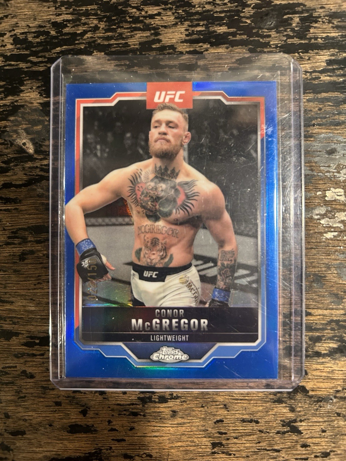 2025 Topps Chrome UFC Conor McGregor #101 Blue Refractor /150