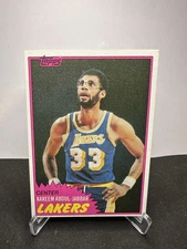 1981-82 Topps #20 Kareem Abdul-Jabbar Los Angeles Lakers Well Centered HOF