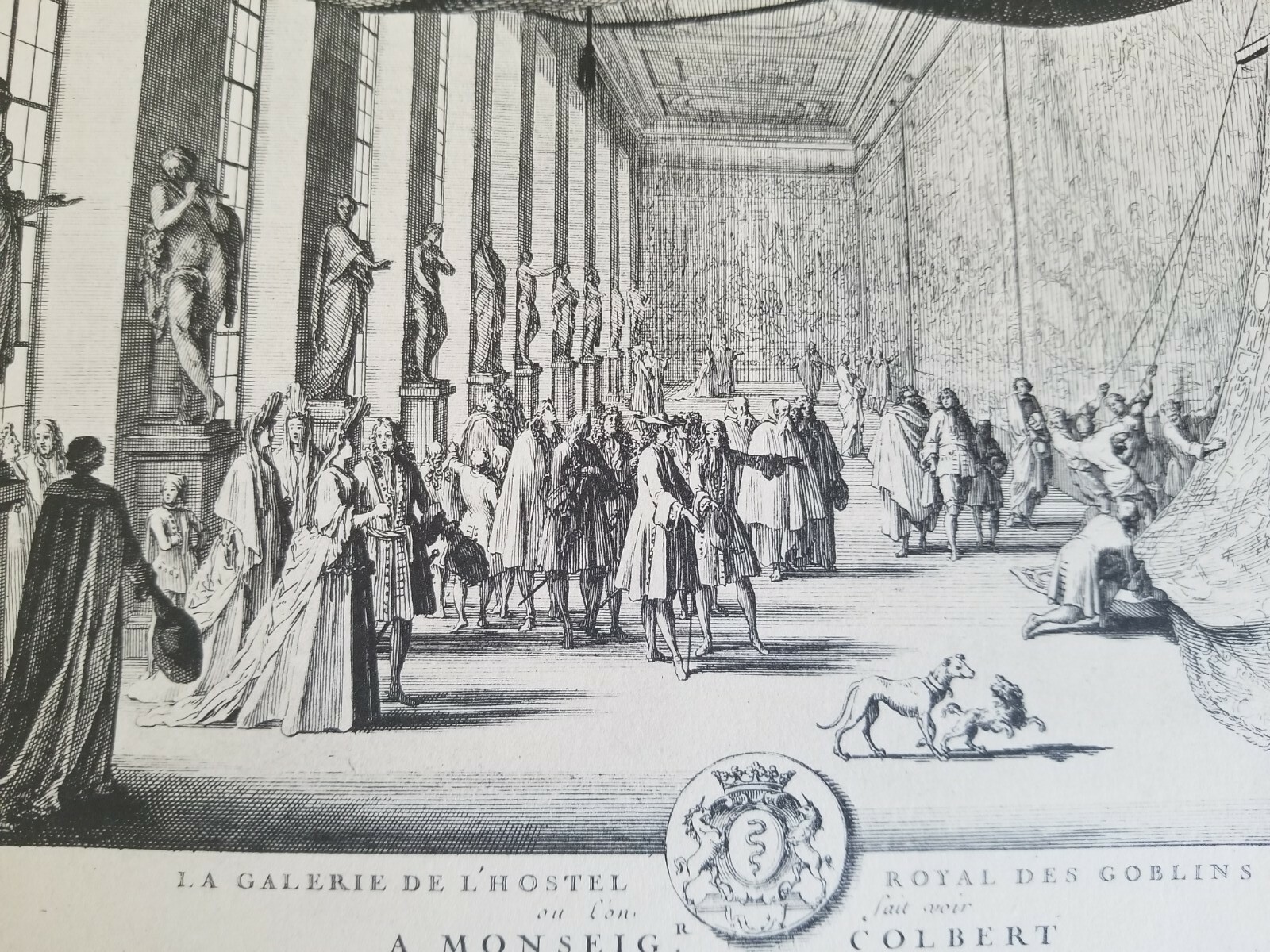 17.5" x 12.5" VTG ETCHING PRINT.3 ETCHINGS BY LE CLERC ON SINGLE SHEET