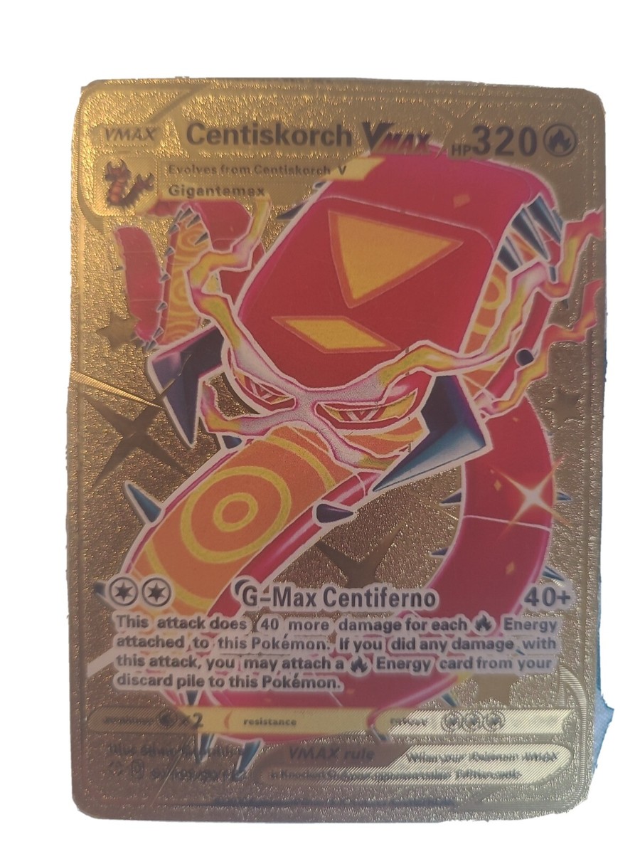 g max centiferno pokemon card value Centiskorch VMax Gigantamax Gold Foil Pokemon Card Fan Art