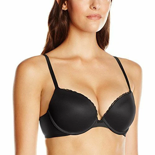 Calvin Klein Underwired Push Up Bra In Grey Heather