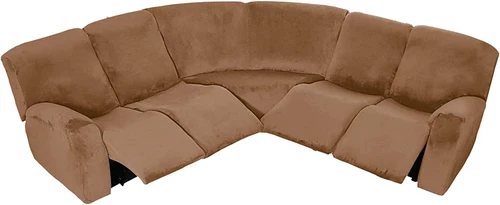 Anbausofabezug 5-Sitzer Ecksofa Couch Schonbezug Stretch Möbelbezug - Bild 72 von 134