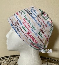 Scrub Cap Surgical Cap Nurse Cap Chemo Hat for women, Kansas