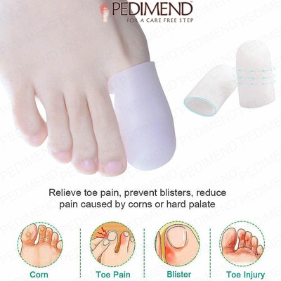 PEDIMEND Silikon Gel große Zehenkappe Schutz für fehlende oder eingewachsene Zehennägel - UK