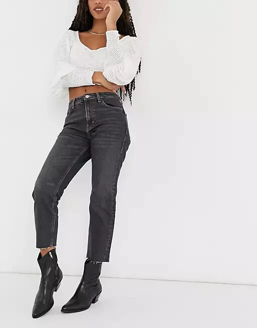 Topshop black wide leg clearance jeans