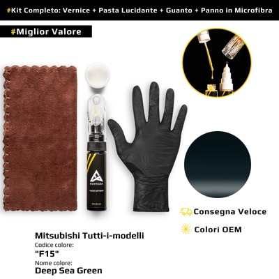 Touch Up Paint for Mitsubishi All Models Kit F15 Deep Sea Green