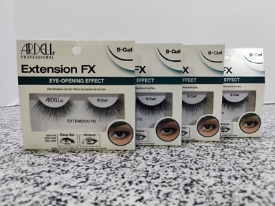  Lot Of 4 Eyelashes Ardell-Professional-Extension Fx B-Curl -Eye Opening Effect
