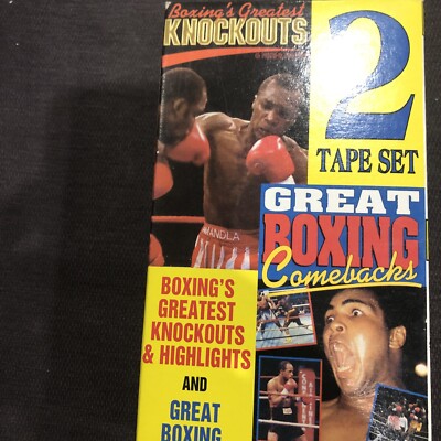 Boxing's Greatest Knockouts & Comebacks VHS Video 2 Tape Box Set
