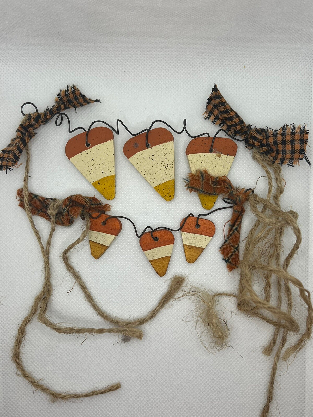 Candy Corn Basket Tie On Set Of 2