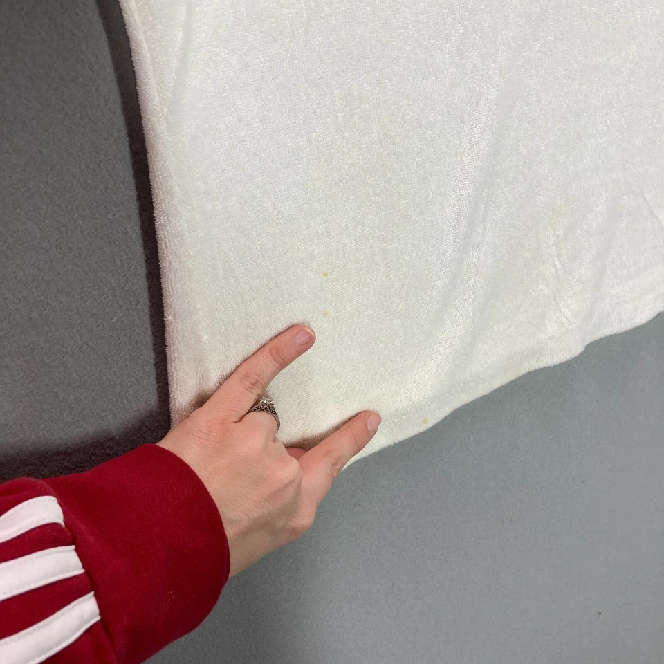 Camisa de Colección Sears Terry Tela Cuello en V Mujer Adulto Grande Blanca Años 70 Manga Corta Foto 4 de 4