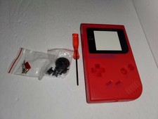 NEW Red Housing Case Gray Shell for Gameboy Original Glass Screen R15