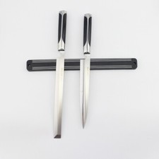 Kitchen Wall Magnetic Knife Scissor Storage Holder Plastic Black Hang Cutter