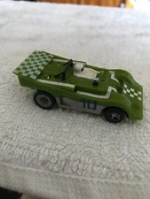 TCR SLOTLESS CAR Pro Am 10 Jam Car Green  White RUNS HAS NEW BACK TIRES  