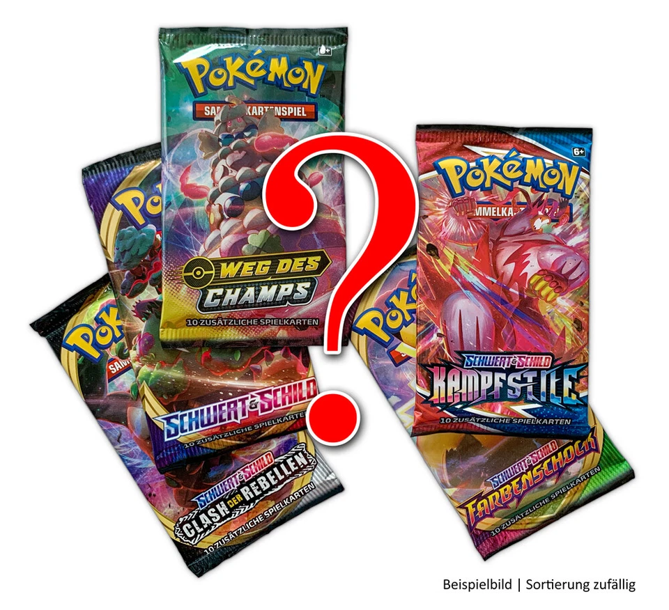Pokemon Mystery Booster Set DEUTSCH 5x gemischte Boosterpacks Geschenk-Set NEU
