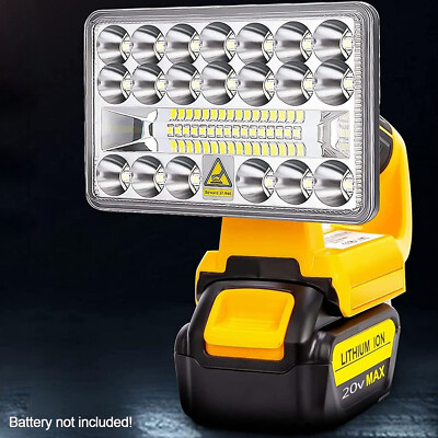 18W 2000LM Schnurloses LED Arbeitslicht für DeWalt 18V 20V DCB205 Li-Ion Akku
