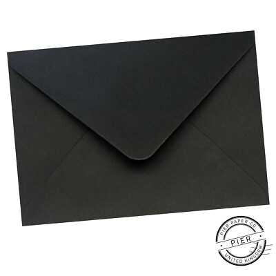 Schwarze 5 x 7'' Umschläge 100 g/m² Grußkarte Stil 133 x 184 mm von Pier Paper Co
