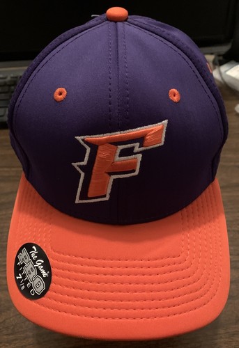 The Game Falcons Fitted Cap Hat Sz. 7 1/8 New GP400 Purple/Orange - Picture 5 of 6