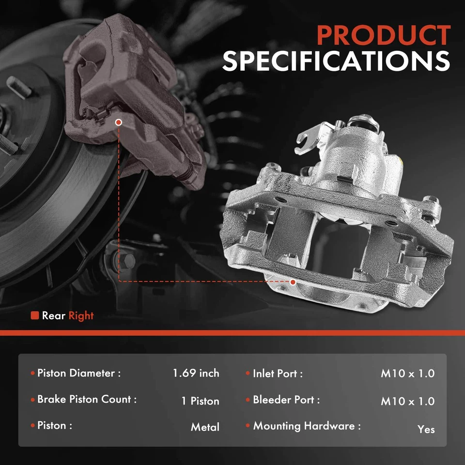 Задний правый суппорт правого тормоза с кронштейном для Lincoln MKS 2009-2011 Ford Flex 2009 - Изображение 2 из 4