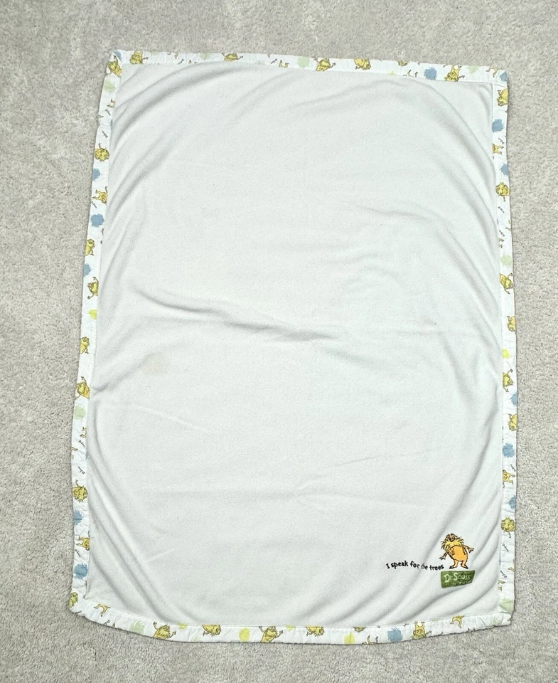 Lorax Dr Seuss Nursery Baby Fleece Blanket Security Trend Lab 27x37 Print Trim - Image 4 of 4
