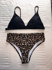 NWT Size Large Fits like Medium 2 Piece Bikini Set unbranded animal print