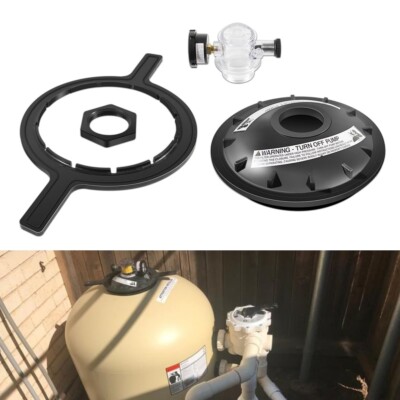 8-1/2'' Black Buttress Thread Closure Kit 154856 for Triton Pool and Spa Filter