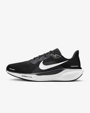 Nike Air Zoom Pegasus 41 Black/White Mens Running Shoes WIDE 2E Width NEW