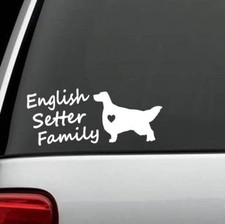 Adesivo decalcomania razza cane famiglia setter inglese irlandese accessorio regalo animale domestico E1063