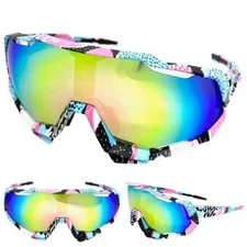 Oversized RETRO SPORTY Wrap Around Style SUN GLASSES GOGGLES Big Graffiti Frame