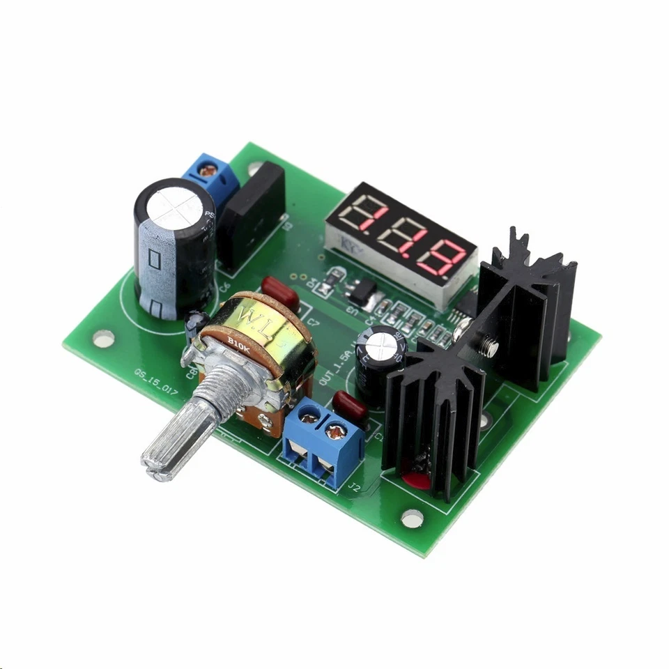 LM317 Adjustable Voltage Regulator Step down Power Supply Module + LED Voltmeter