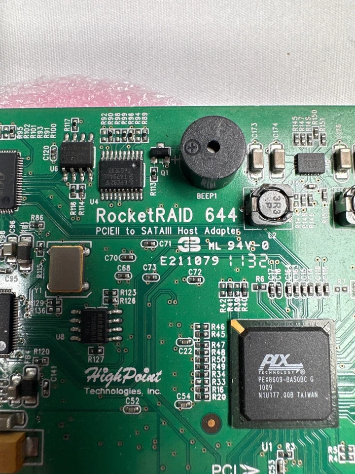 Controlador RAID PCIe HighPoint RocketRAID 644 4 puertos SATA 6Gb/s altura completa Foto 3 de 4