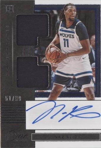 Naz Reid 2019-20 Panini One & One RPA /49 Blue Color Match | eBay