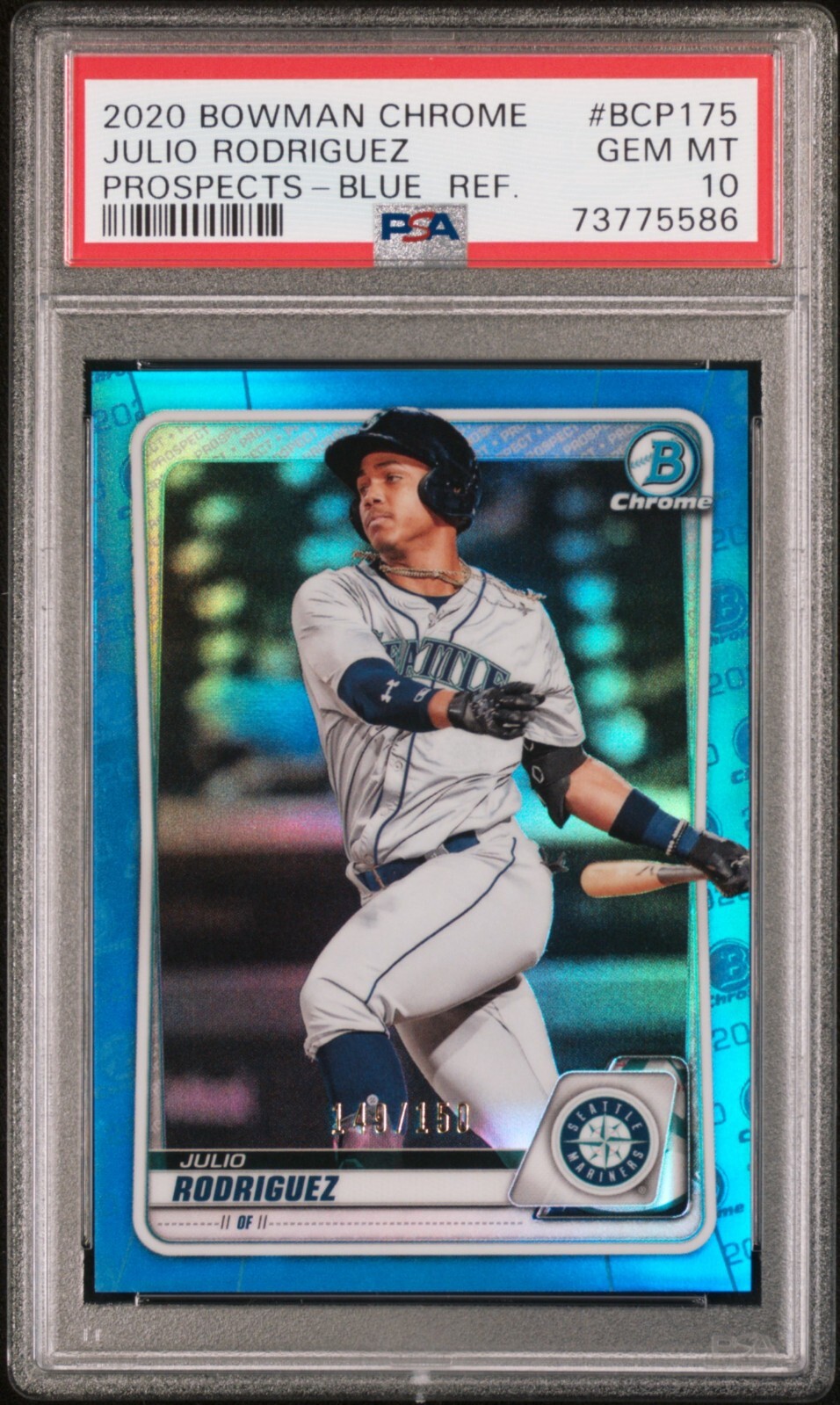 Julio Rodriguez - 2020 Bowman Chrome Prospects Blue Refractor PSA 10 #149/150