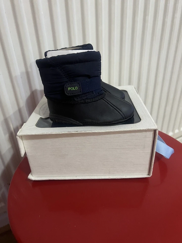 Ralph Lauren Botas de Nieve Azul Marino Zapatos Talla 1.5 UK, 2 US NUEVAS EN CAJA Foto 3 de 4