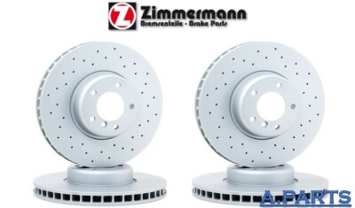 ZIMMERMANN 4X BRAKE DISC DRILLED 348 330mm FRONT REAR BMW 5 SERIES F10 F11