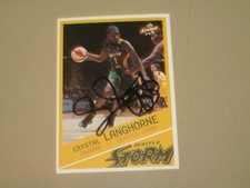 CRYSTAL LANGHORNE SIGNED AUTOGRAPHED 2015 RITTENHOUSE WNBA CARD-SP 1/500-STORM