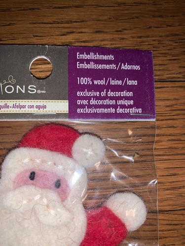 Dimensions Needle Felting Embellishments Santa 100% Wool Christmas - Picture 4 of 8