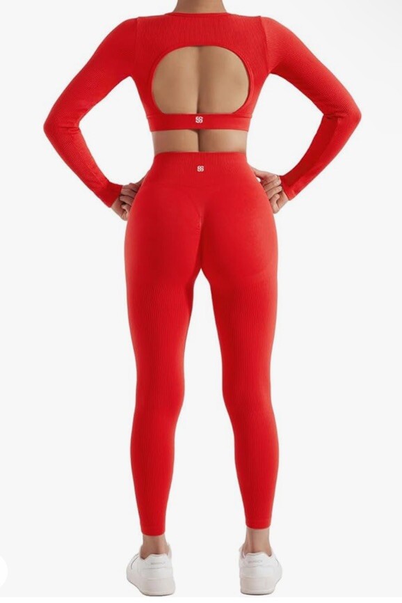 Aurola Leggings SUUKSESS 2-Piece Workout Set Open Back Top
