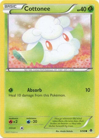 Pokemon Emerging Powers  9/98 Card - Cottonee