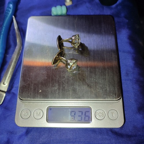 π Gemelli vintage in argento sovietico | grande cristallo di roccia | 875 sterline | URSS vecchi - Foto 23 di 24