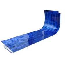 2Pcs 0.5mm Pearl Blue Oyster Drum Wrap Musical Instrument Deco 10x60 & 16x60''